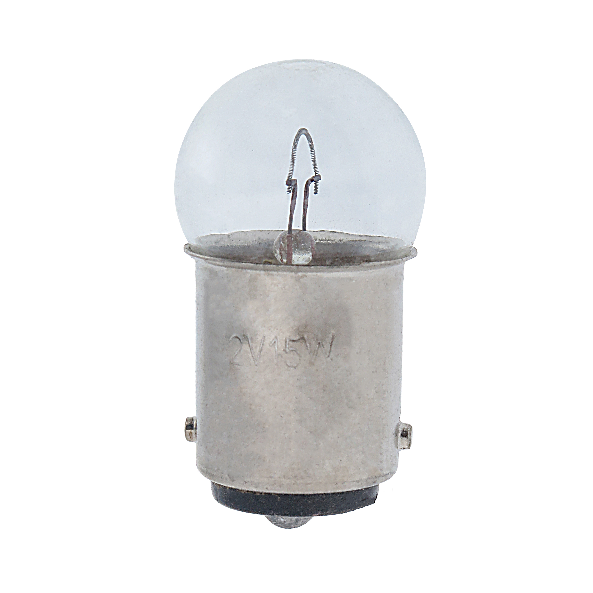 لامپ سیگنال رشته ای 12 ولت 15 وات مدل فندقی کد T16X35MM پایه خاری دو کنتاکت (BA15D)