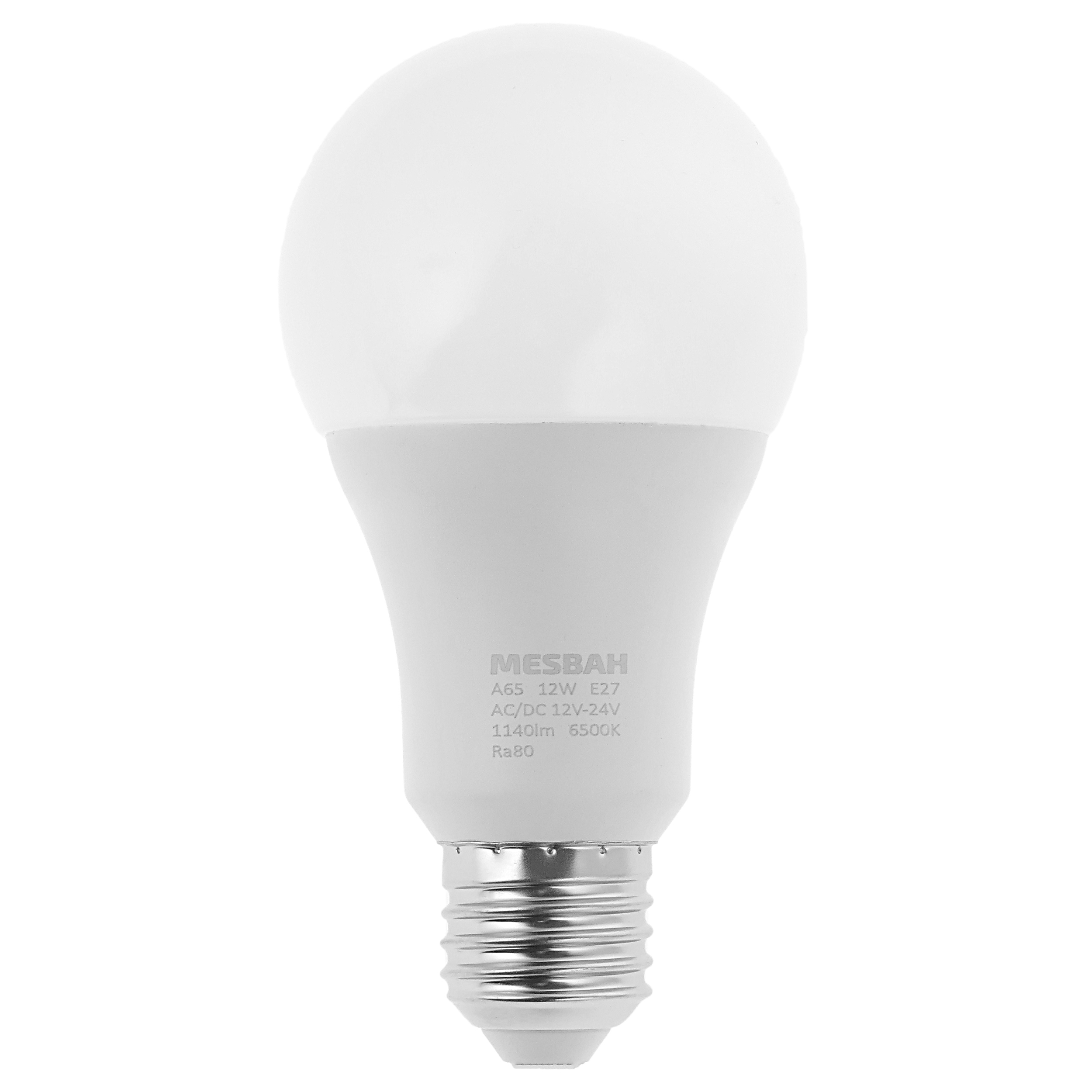 لامپ ال ای دی (LED) 24 ولت 12 وات مصباح کد 12V-24V مدل AC/DC پایه E27