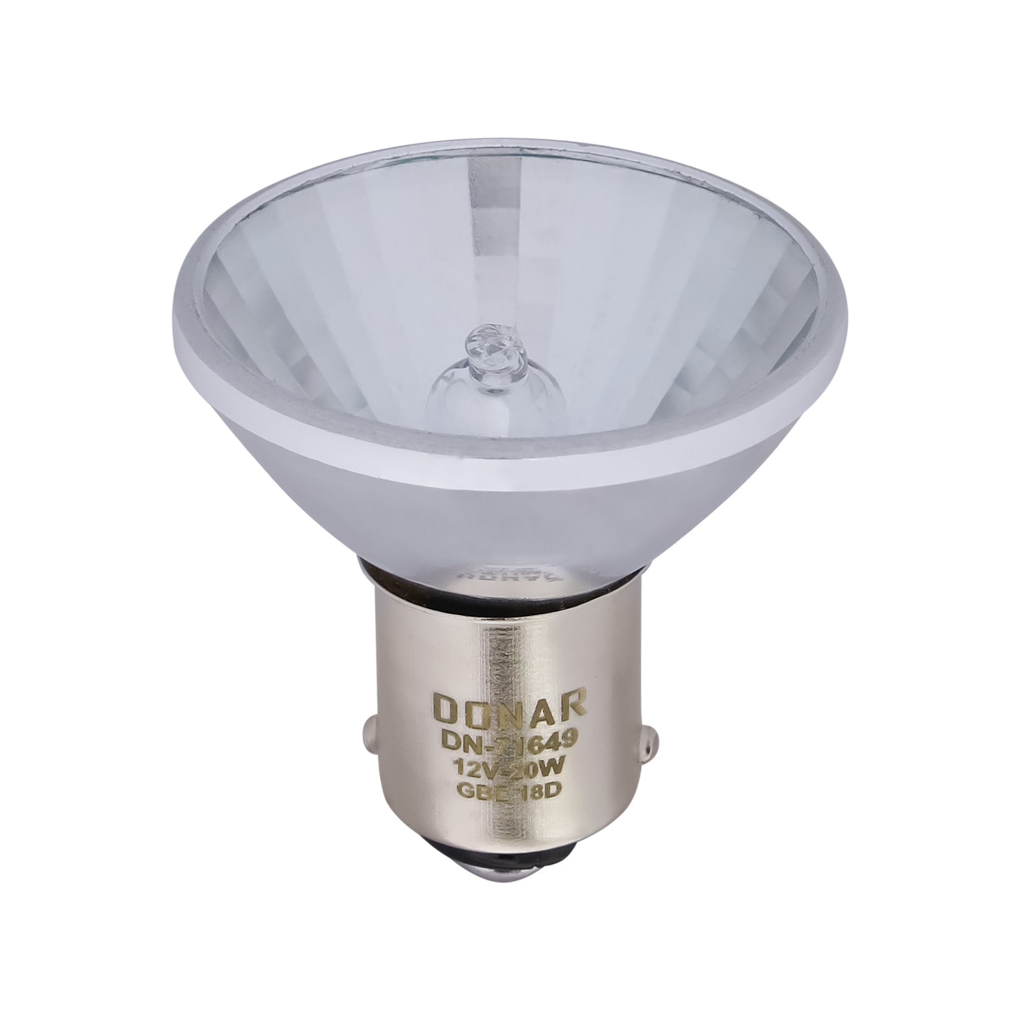 لامپ خواننده میکروپلیت (microplate reader Lamp) 12 ولت 20 وات مدل هالوژن کاسه ای رفلکتور آلومینیومی کد DN-71649 پایه خاری (BA15D)