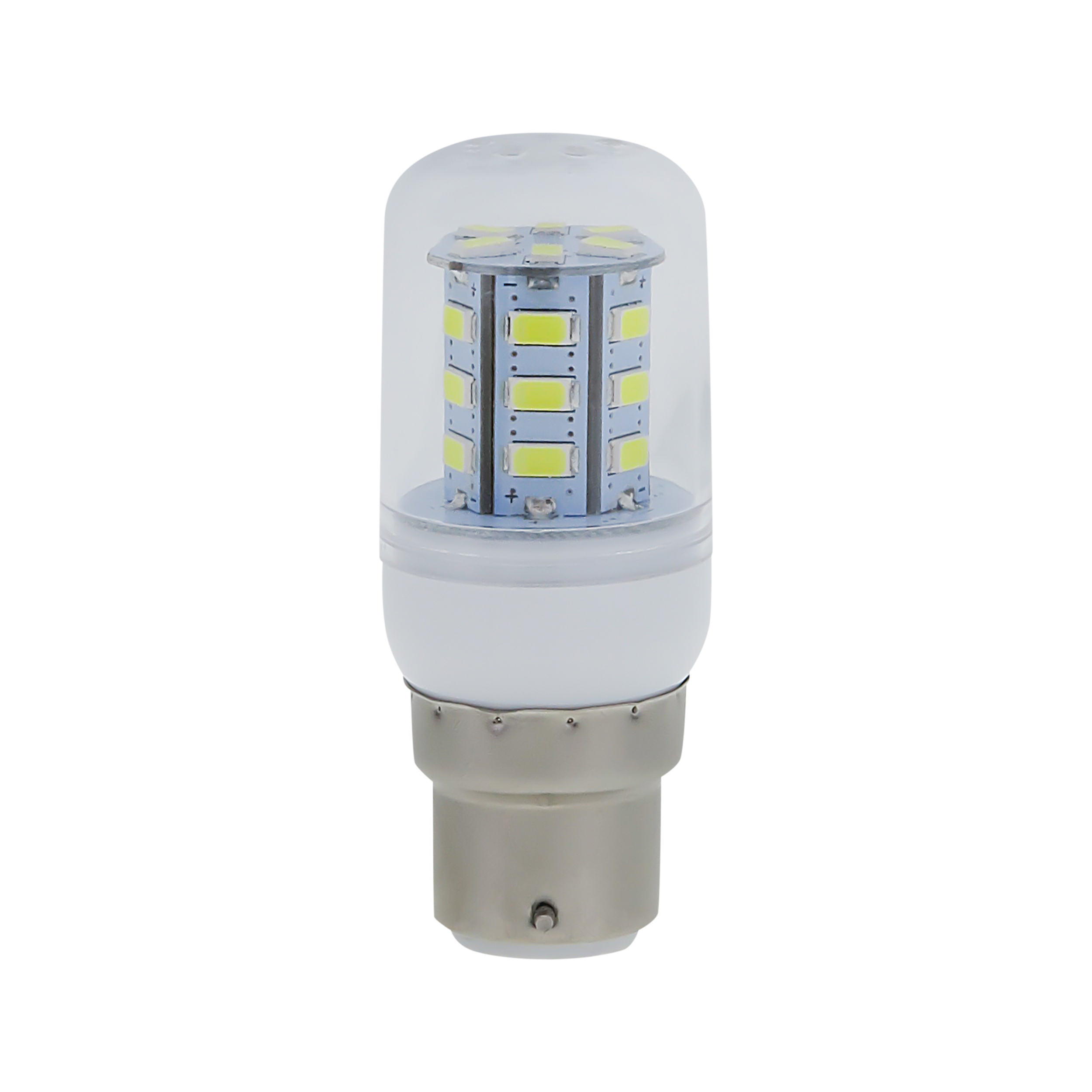 لامپ گیج گلاس (Gauge Glass) 220 ولت 5 وات مدل AC 220V-240V کد B22-24SMD-5730 پایه خاری دو کنتاکت (BA22D)