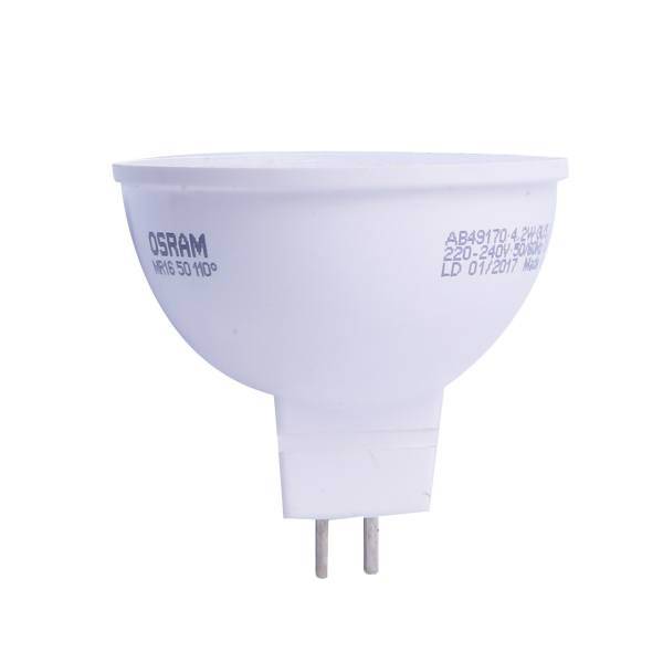 لامپ هالوژن ال ای دی 4.2 وات اسرام مدل LED STAR MR16 50 پایه GU5.3