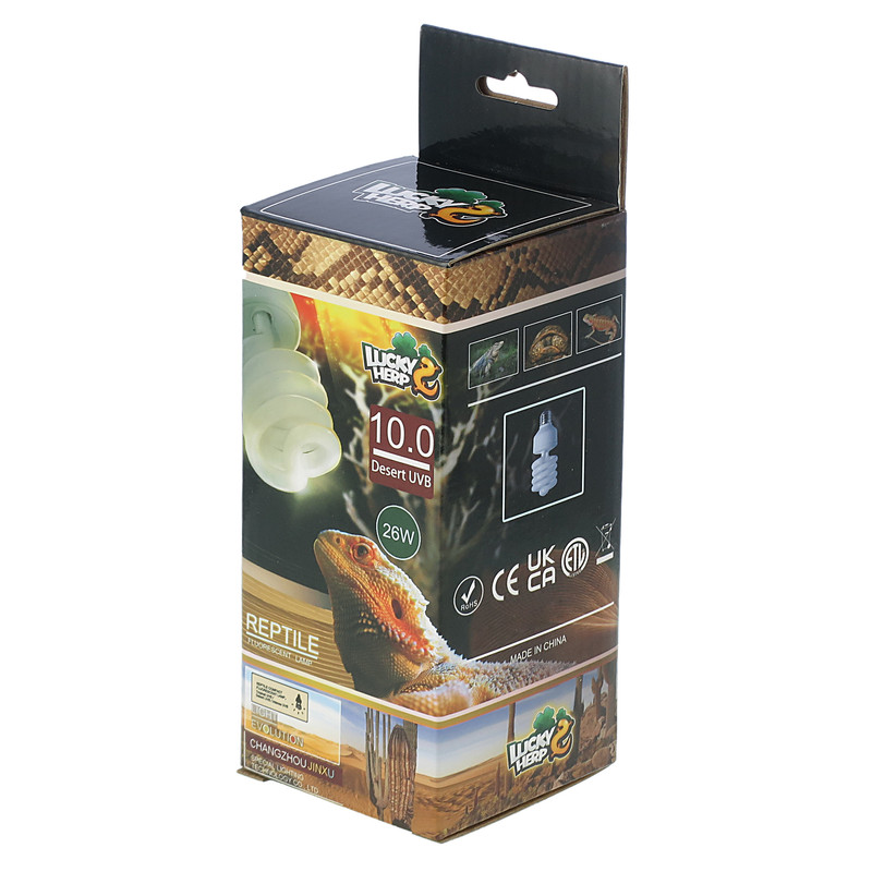لامپ یووی بی مخصوص حیوانات و خزندگان (تراریوم) 26 وات لاکی هرپ (LUCKY HERP) مدل UVB 10.0% پایه E27 (سرپیچ معمولی)